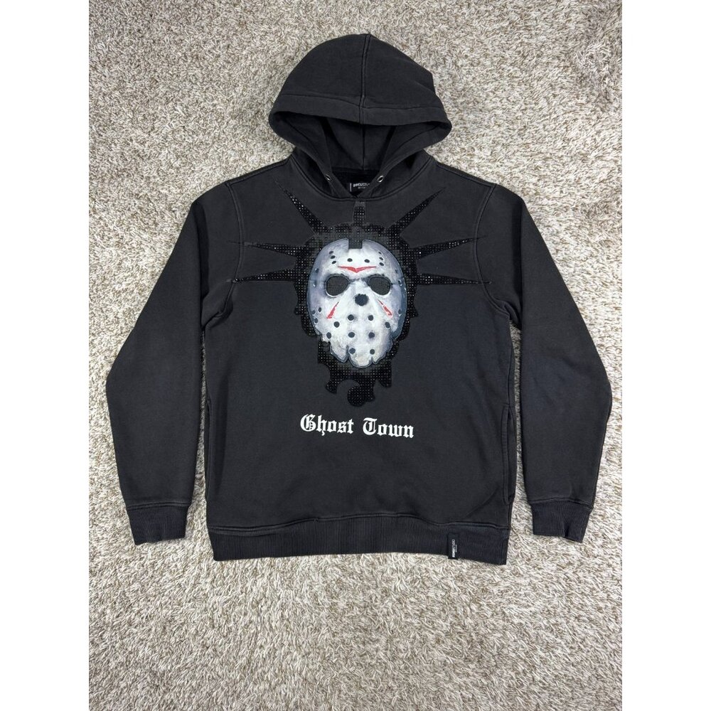 Roku Studio Ghost Town Hoodie Men’s M Black Skull Graphic 100% Cotton